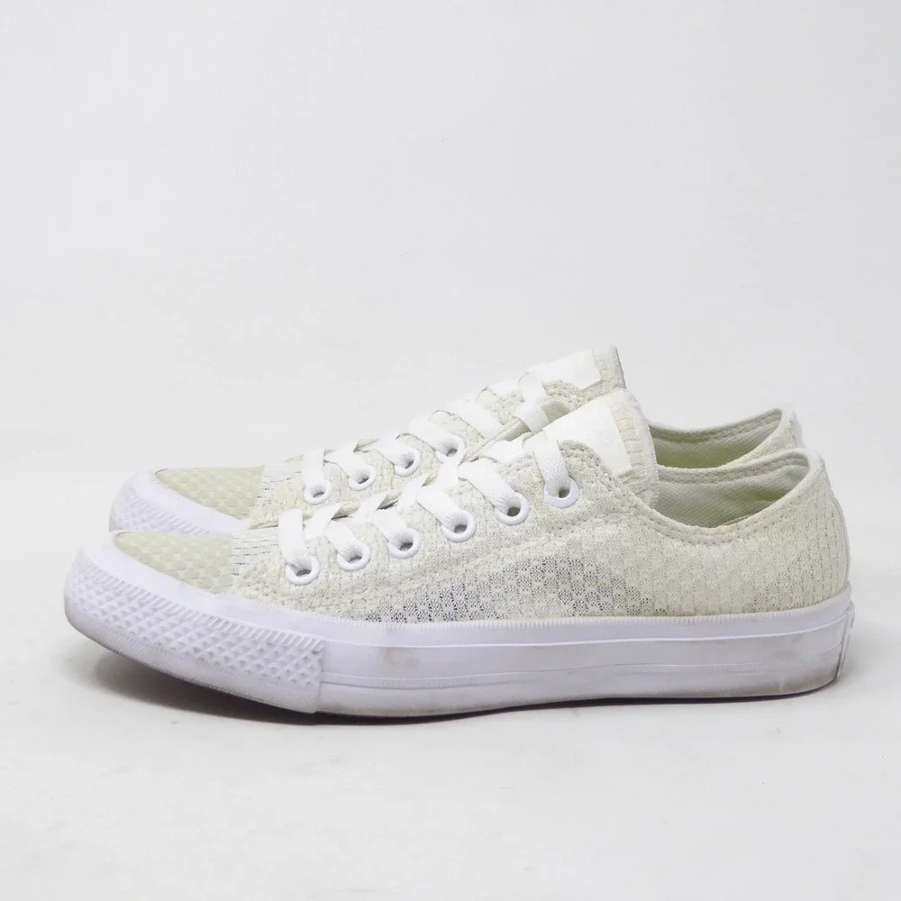 Converse Women Festival Knit Shoes Sneakers White Chuck Taylor II Mesh Low Top 7 - Picture 4 of 10